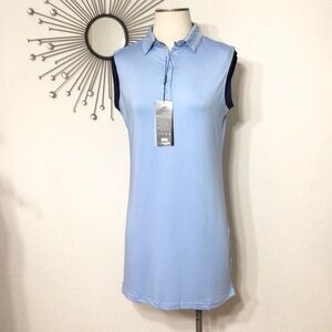 Sleeveless Light Blue Polo Golf Dress